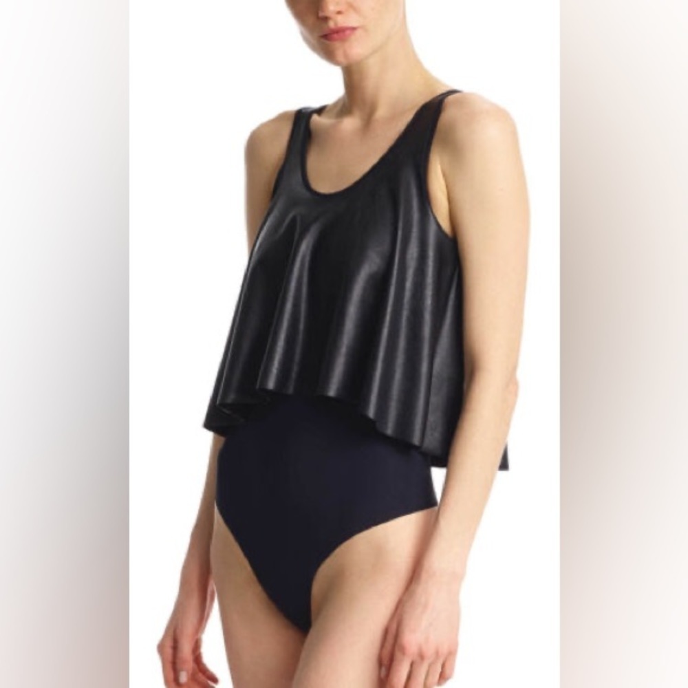 Commando Faux Leather Flowy Bodysuit